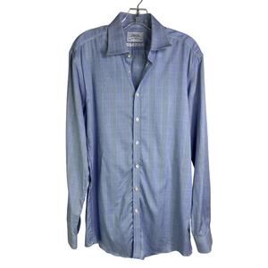 Charles Tyrwhitt Button‎ Down Shirt Mens 16.5x36 Blue Slim Fit Classic